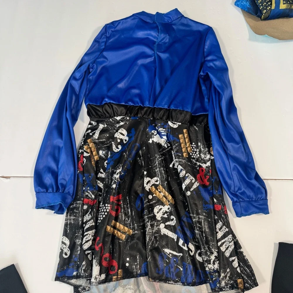 Disney Descendants Evie Deluxe Costume Kids Size 7-8 Jacket Dress Leggings Set
